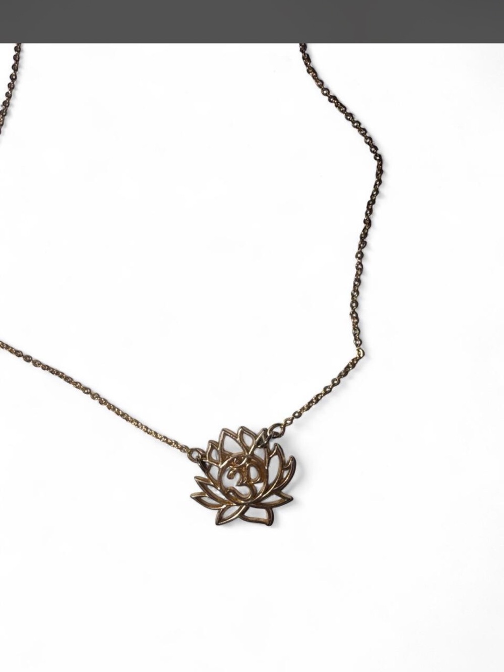 Ohm Lotus Pendant Necklace in gold Tone - Women's Jewelry